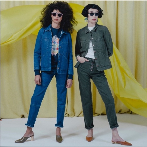 CARLEEN one-tone jeans in Sage size 10 - Picture 3 of 9